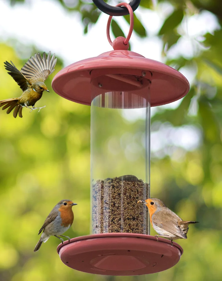 

Wild Bird Feeder Tube Outdoor Home Balcony Hang Pet Food Feeder