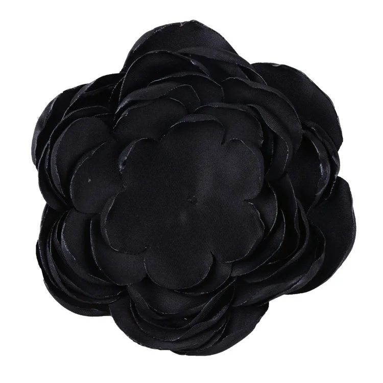 black Nishine 5 шт./лот " Искусственные многослойные тканевые цветы сжигающие цветы для Diy Дети девушки, принадлежности для волос вечерние украшения - Цвет: black