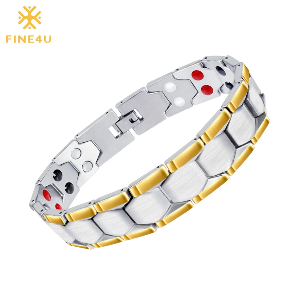 Мужские браслеты и обручи FINE4U B065 из нержавеющей стали 316L очаровательные для