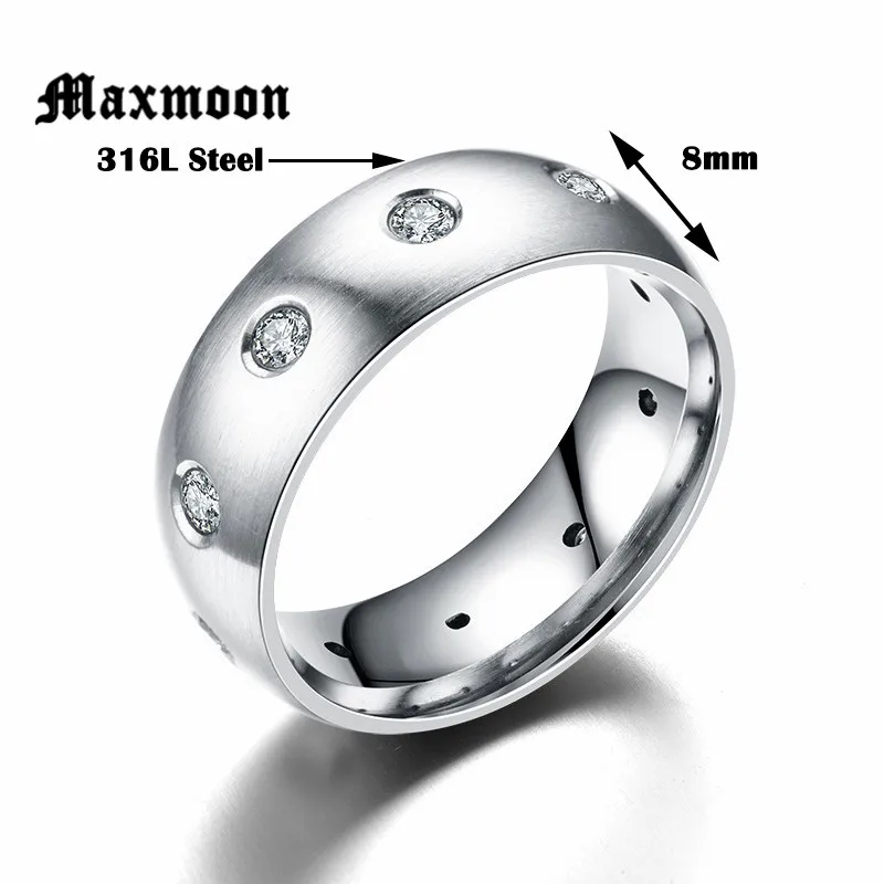 Maxmoon Unisex New Fashion Charm Brand Design Lady Wedding Zircon Ring High Quality Men Women Rings | Украшения и аксессуары