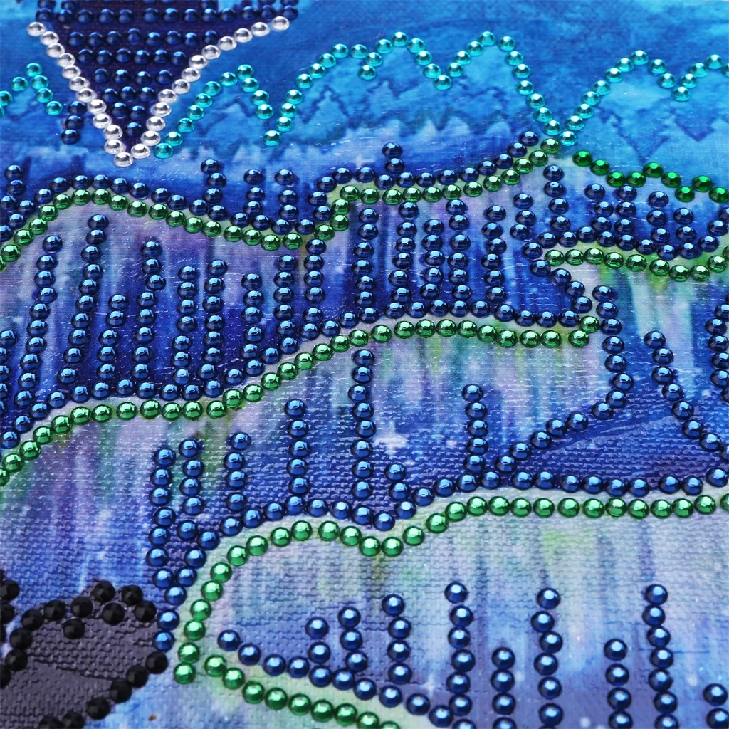 5D DIY Алмазная картина вышивка Ночной пейзаж Картина Круглый Кристалл Стразы