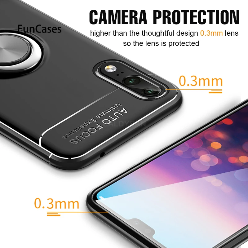 Роскошный магнит кольцо мягкий чехол на huawei mate 20 P20 Pro противоударный для Lite |