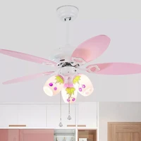 retro ceiling fan with light control led42 inch silent wood fan children bedroom living room ceiling ceiling fan light