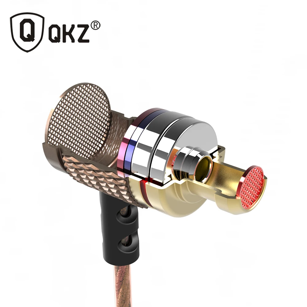 QKZ DM6 наушники вкладыши профессиональные металлические тяжелый бас звук DJ MP3