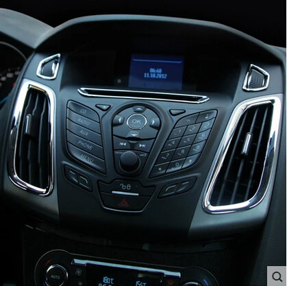 5 шт. Комплект ABS хромированное украшение для интерьера на выходе Ford focus 3 2012