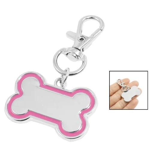 Серебряный тон розовый кулон Подвеска на собачий ошейник имя питомца ID Tag|charm