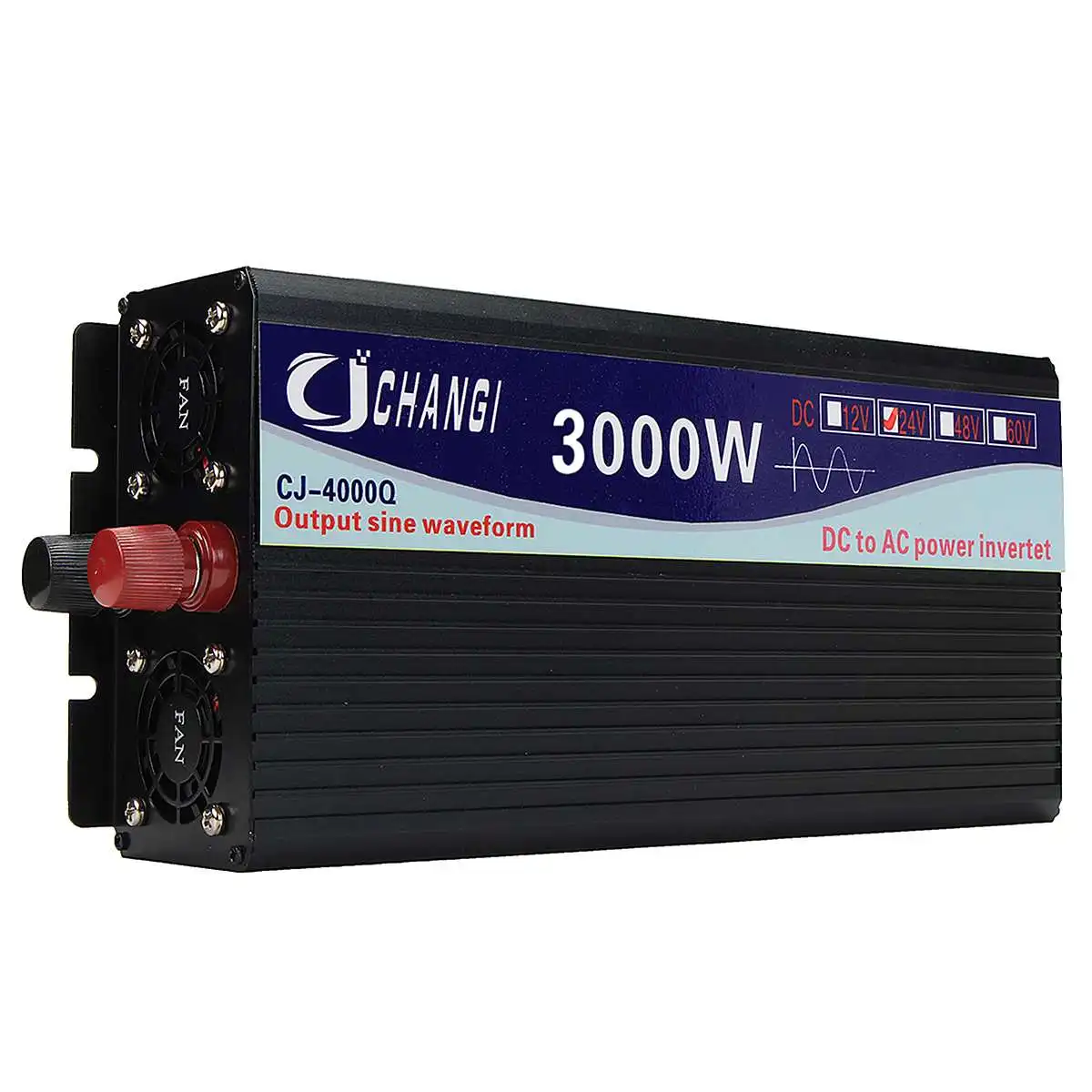 24V 3000W Интеллигентая(ый) солнечной инвертор с чистым синусом 12 V/24 V до 110V 3000 W/4000 W/5000 W/6000 W Мощность конвертер адаптер ЖК-дисплей Экран - Цвет: 24V 3000W