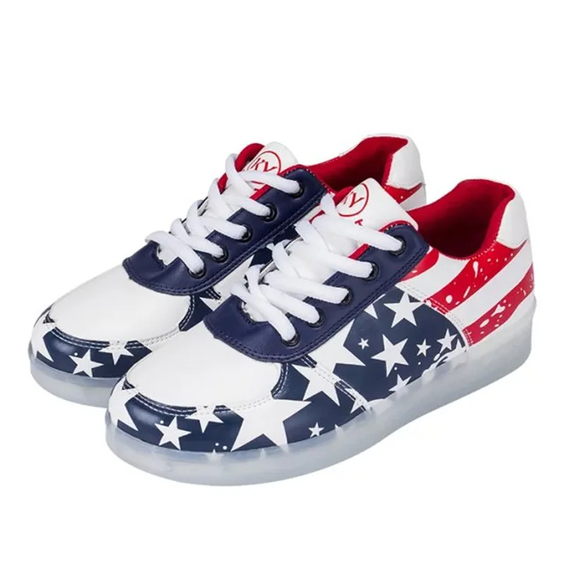 Кроссовки Zanpace женские со светодиодной подсветильник кой модные блестящие туфли