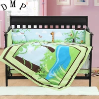 7pcs embroidered toddler bedding cotton baby bedding set baby bed bumperincludebumperduvetsheetpillow