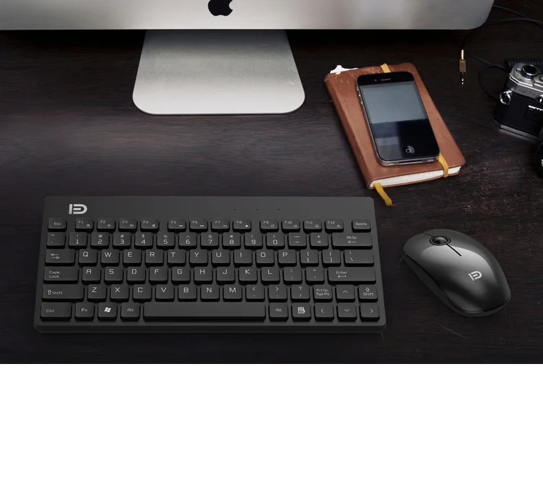 Портативная беспроводная клавиатура для ноутбуков Mac, ноутбуков, ТВ-приставок, 2,4G, мини-клавиатура, мышь, набор, офисные принадлежности для IOS, Android, Win 7 10