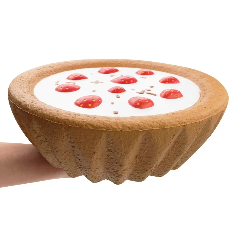 Обновление большого размера гигантский Сжимаемый медленно поднимающийся для пиццы печенья мороженое вафельный торт печенье мягкие для сжатия игрушка ароматизированный Забавный подарок - Цвет: egg tart