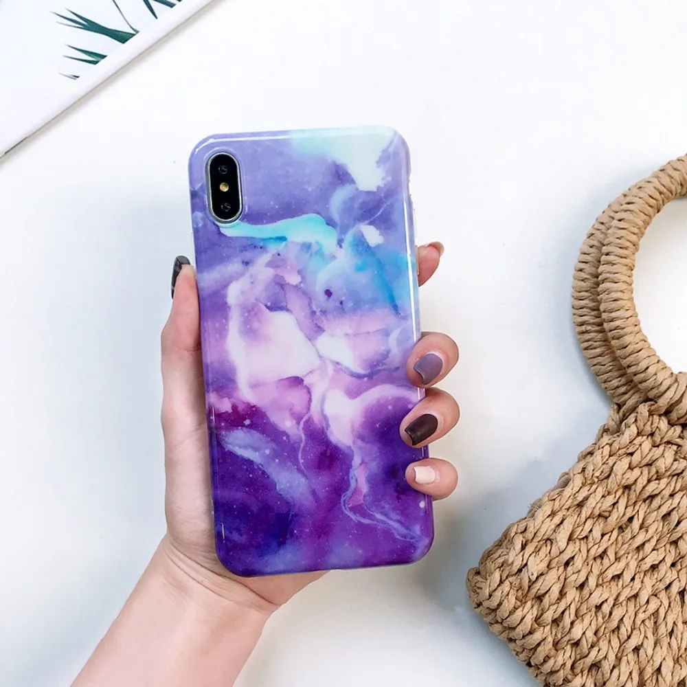 2018 новый стиль для Apple задняя крышка полное покрытие Глянцевая мраморная
