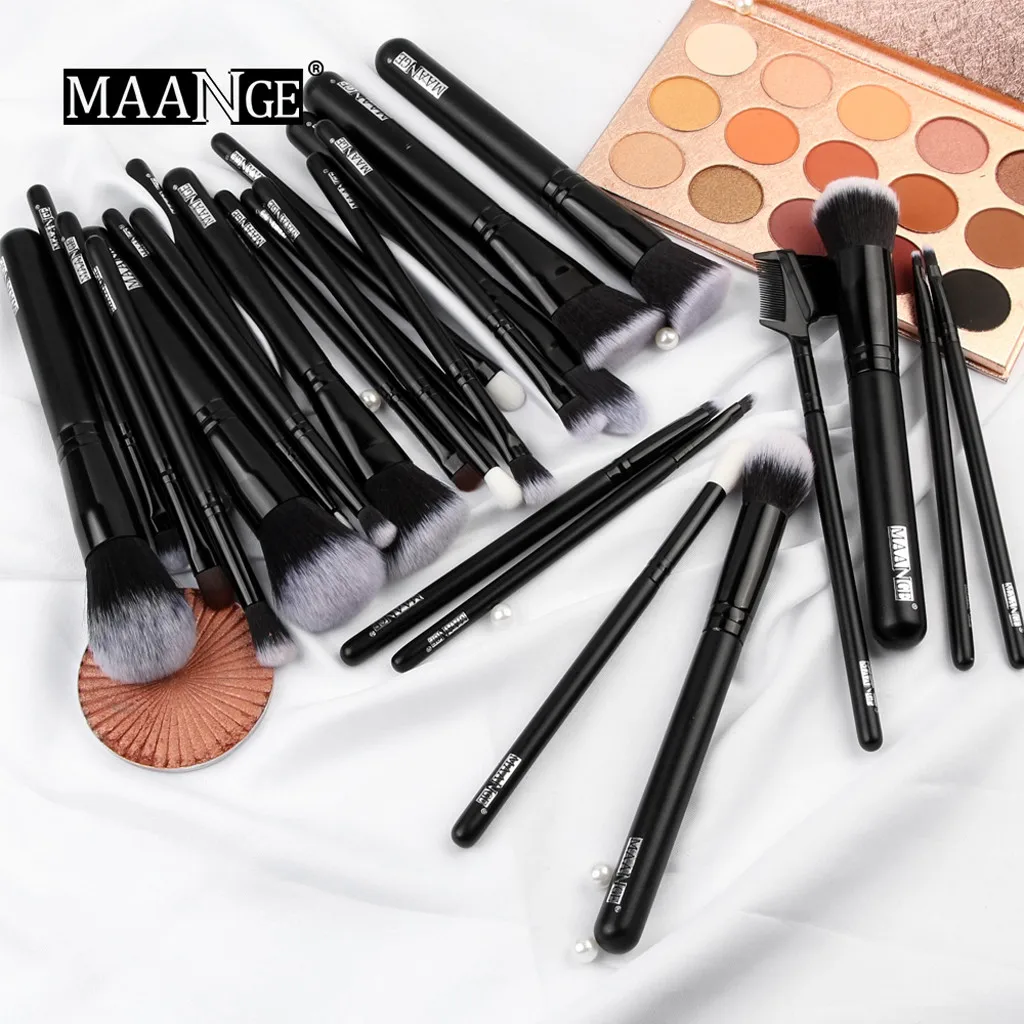 Помады Maquillaje Rostro 27 шт. деревянные косметический для бровей, кисть для нанесения теней для макияжа инструмент многофункциональный макияж Z3