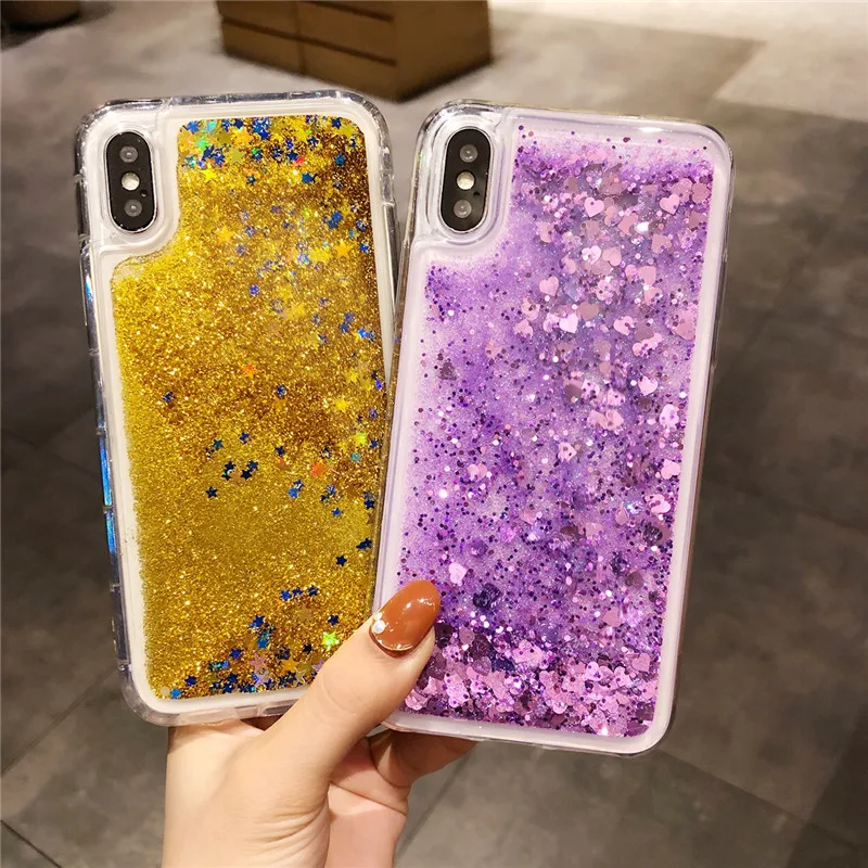 Блестящие зыбучие пески Чехлы для iPhone X XS SE 5 5S 6 6s 7 8 Plus чехол силиконовый Meizu M3 M3S M5