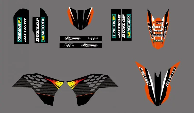 Наклейки H2CNC 0253 Team графические наборы для KTM SX 50 2009 2010 2011 2012 2013|graphics kit|team decalssticker kit |