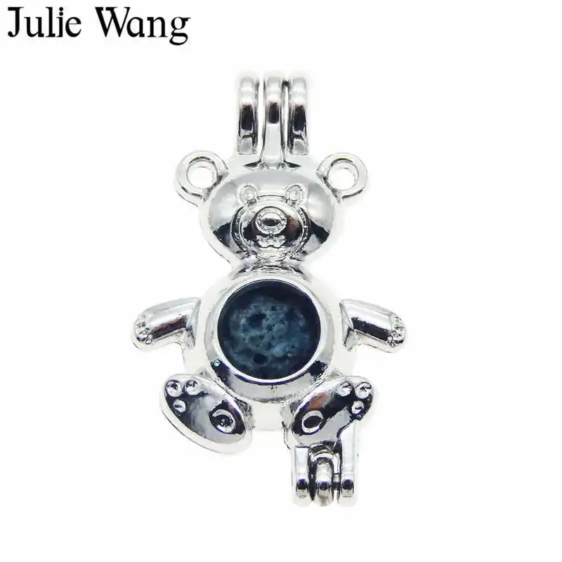 Жемчужные бусины Julie Wang в форме медведя 2 шт. клетка диффузор эфирного масла