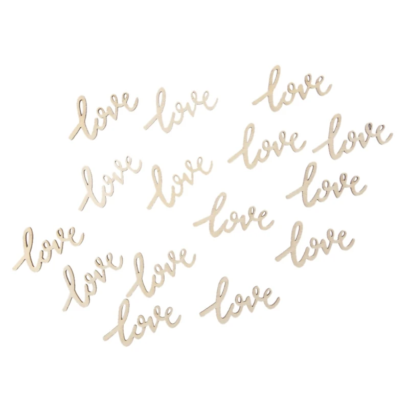 15Pcs/set Wooden LOVE Table Confetti Scatter Vintage Rustic Wedding Party Decor DIY Decoration | Дом и сад
