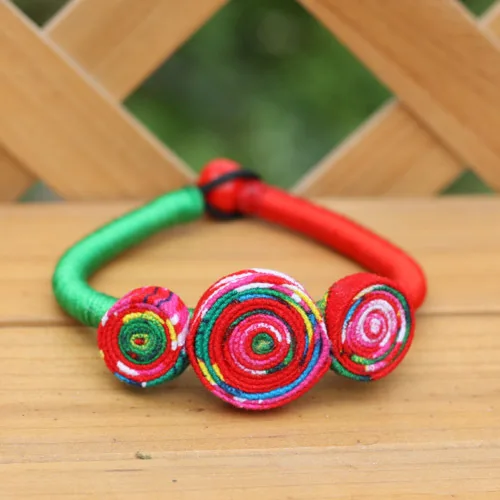 Lily's Wholesale Chinese style cloth Bracelet original folk handmade bangle NO.2089 | Украшения и аксессуары