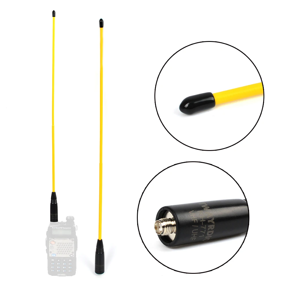 HYS RH-771 SMA-F Ручной Dual Band антенна 144/430 мГц двухстороннее радио мягкая антенны для