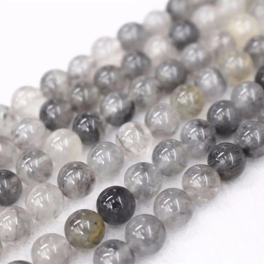 

Natural Cloudy Quartz Beads,4mm 6mm 8mm 10mm 12mm 14mm 16mm Smooth and Round.DIY Jewelry Making