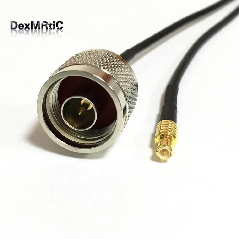 Беспроводной Модем Расширение N Тип папа к прямой штекер MCX RG174 кабель 20 см 8