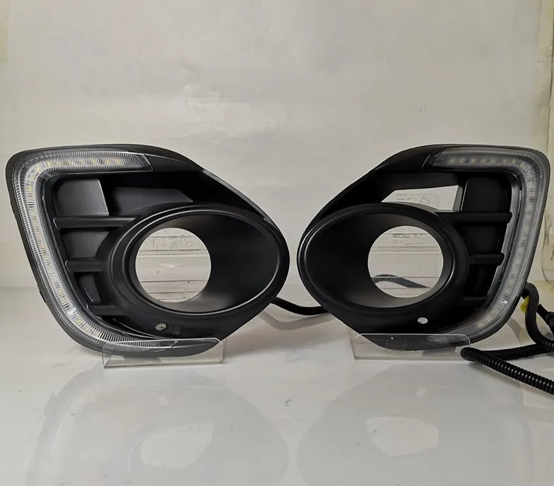 Only DRL Автомобильная мигающая 1 пара противотуманных фар для Mitsubishi Lancer 12 В Светодиодный дневной ходовой светильник DRL лампа с желтым сигналом - Цвет: Only DRL