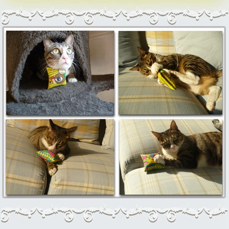 Забавная игрушка для кошек мультяшная квадратная красочная животных смешная из