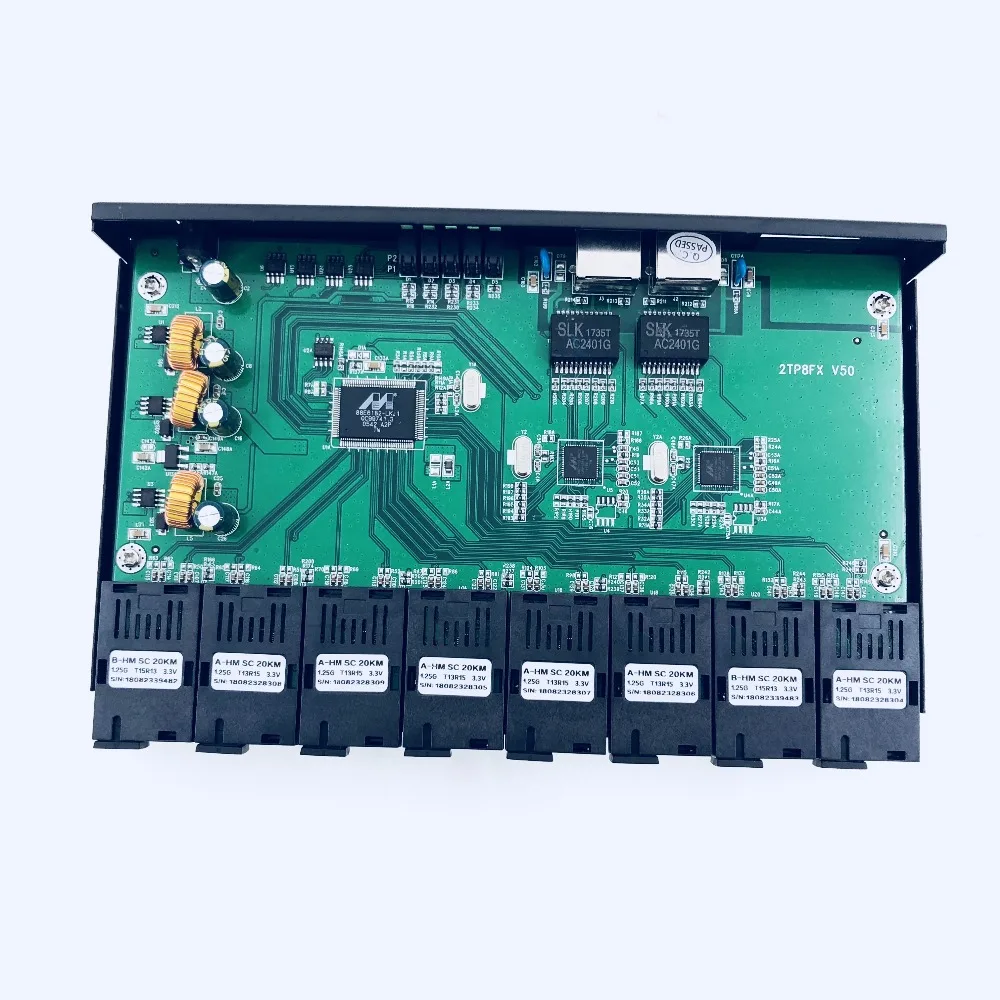8G2E большая плата промышленного класса гигабитный Ethernet коммутатор 8*1 25G