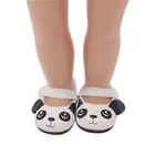 18 дюймов, с круглым вырезом, для девочек; Милая обувь с принтом панды; С героями мультфильмов, из PU искусственной кожи цвета: американский для новорожденных; Детские игрушки подходит 43 см для ухода за ребенком для мам, детские куклы, s103