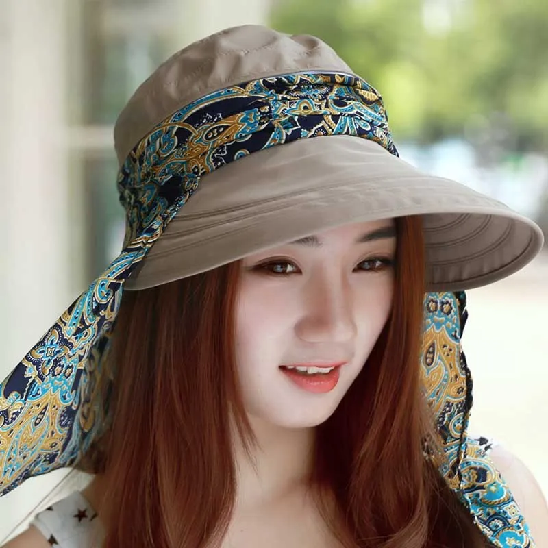Летние шляпы для женщин-бич солнцезащитный козырек хет-козырек chapeu feminino сомбреро mujer verano летние шляпы для женщин шляпы женские летняя шляпа летних шляпы женские летние козырёк от солнца кепка - Цвет: kakhi