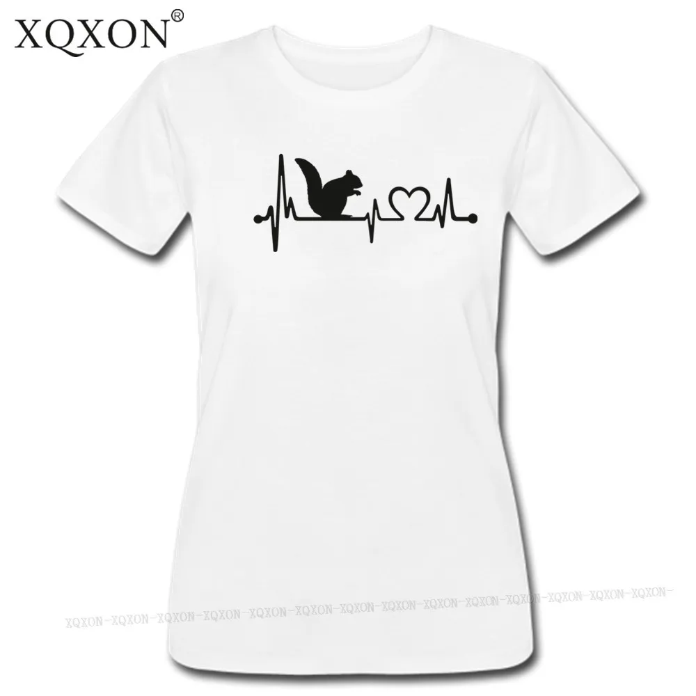 XQXON 2019 новый дизайн Высококачественная женская футболка с принтом белки