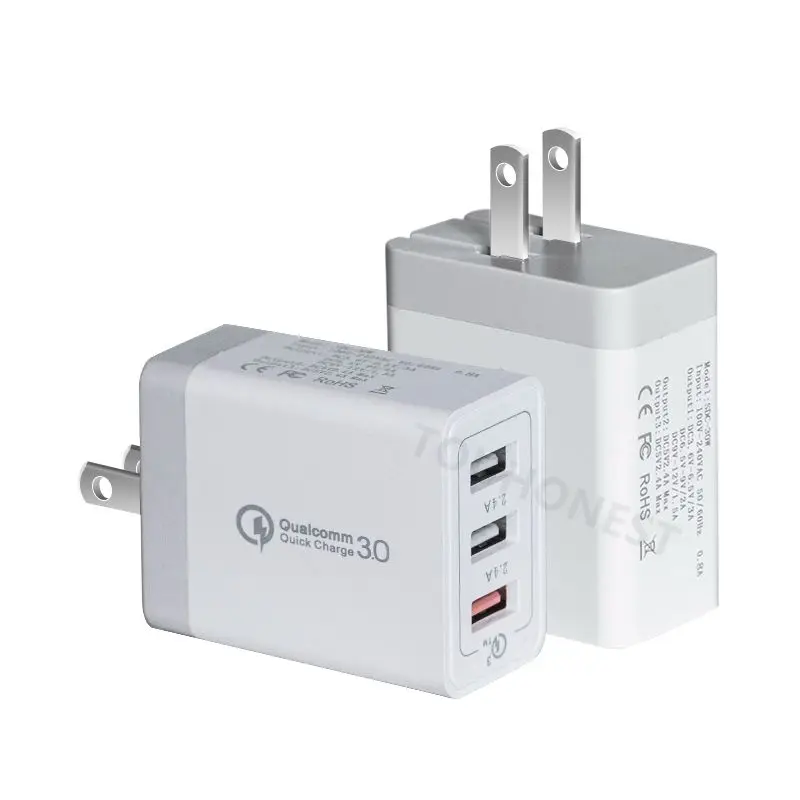 США 30 Вт USB быстрая зарядка QC 3,0 9 В 2A зарядное устройство для телефона для iPhone 7 8 EU US UK вилка Быстрая зарядка зарядное устройство для samsung Xiaomi huawei - Тип штекера: США