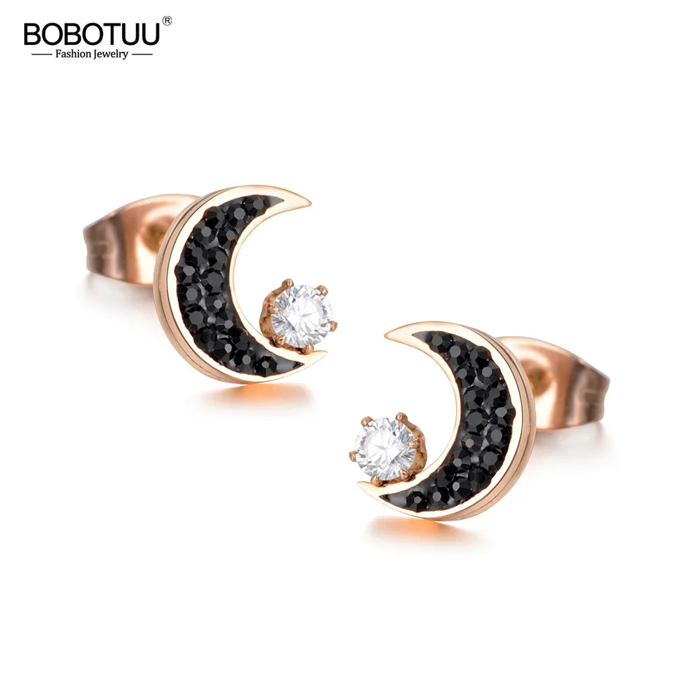 Женские серьги гвоздики с фианитом цвета розового золота|Серьги-гвоздики| |