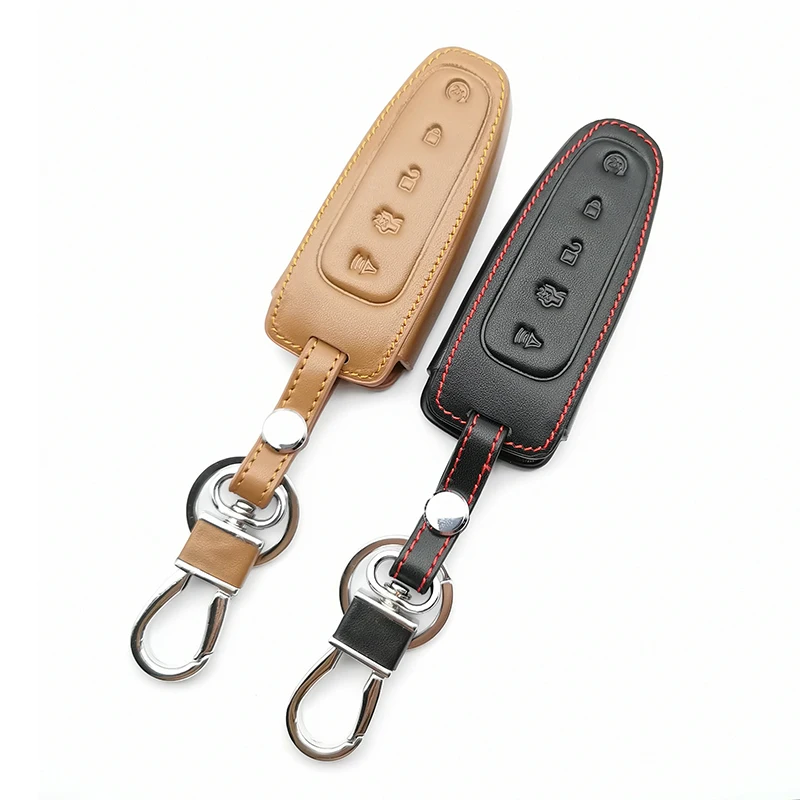 Для Ford Escape Borda Flex Focus Explorer aurus Mustang Lincoln Mks Keyless 5 кнопок кожаный чехол для Fob защитный