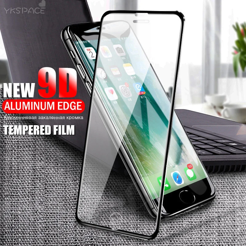 9D закаленное стекло для iPhone 12 mini 11 Pro X XS Max XR 6 6S 7 8 Plus 3D изогнутый титановый край 9H
