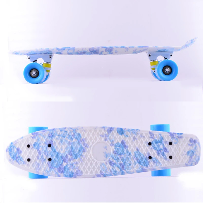Новый классический ретро мини-скейтборд синий скейтборд Лонгборд полный