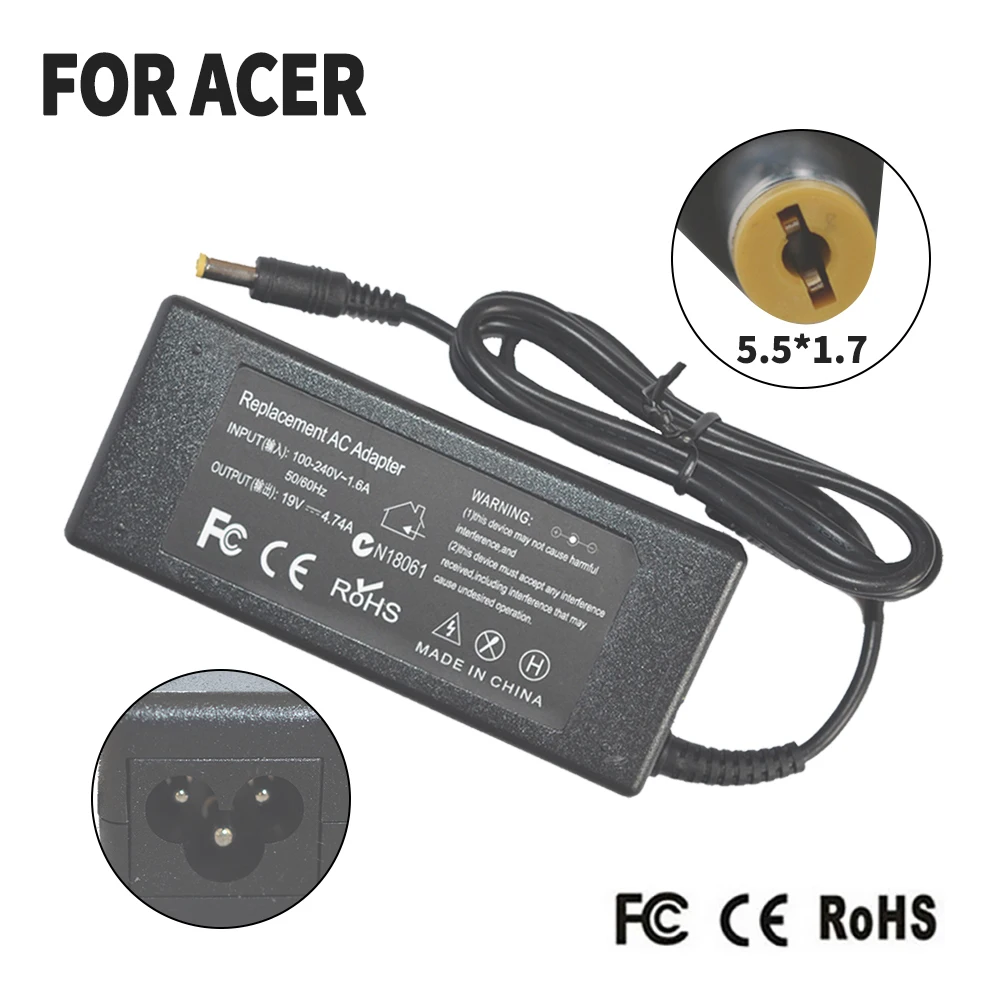 Адаптер для ноутбука acer aspire 5 5G 1 7 4710 4720 4730 4910 4741G|adapt car|19v adapterlaptop universal adapter |
