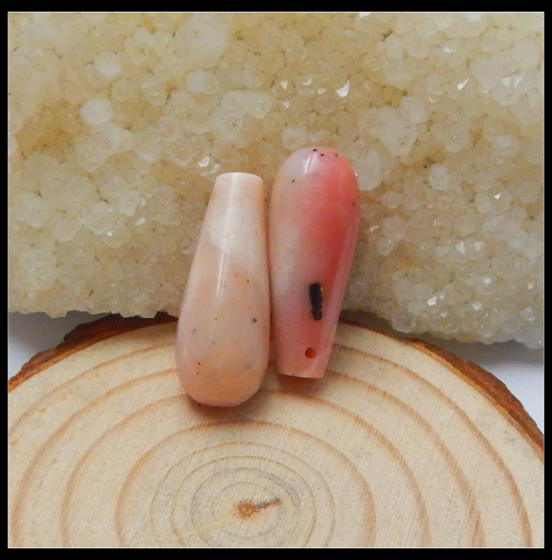 Розовый цвет натуральный камень розовый опал ручная работа в форме трубки