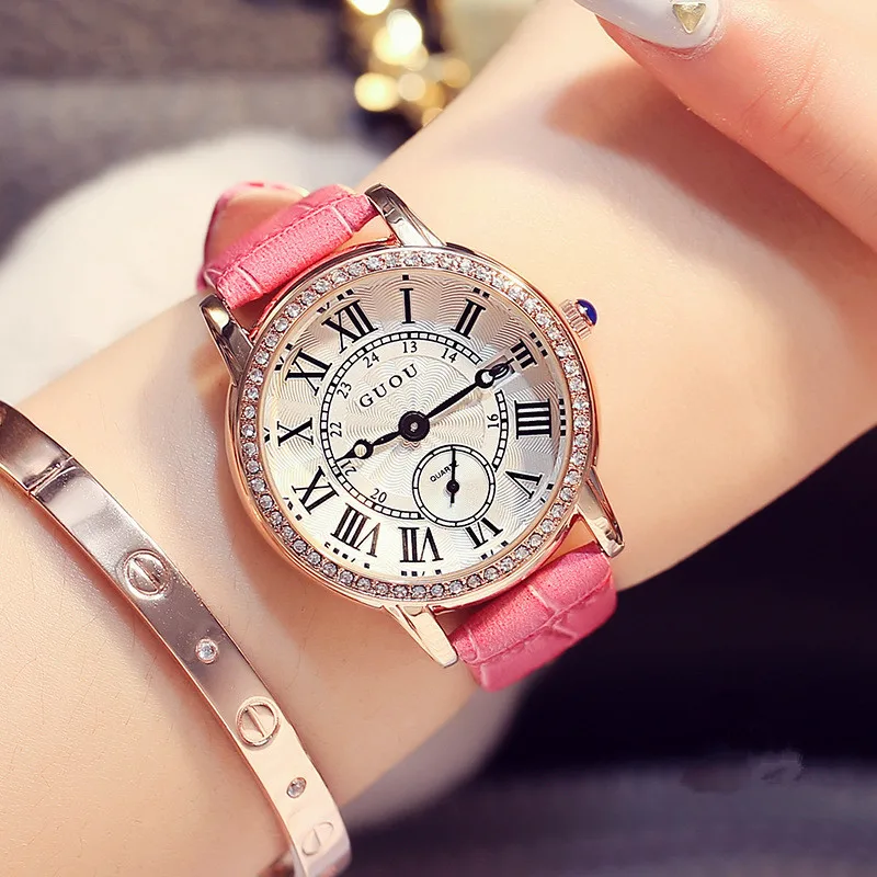 Бренд Кварцевые Часы женщин Англии Колледж Ветер Ретро Простой Горный Хрусталь