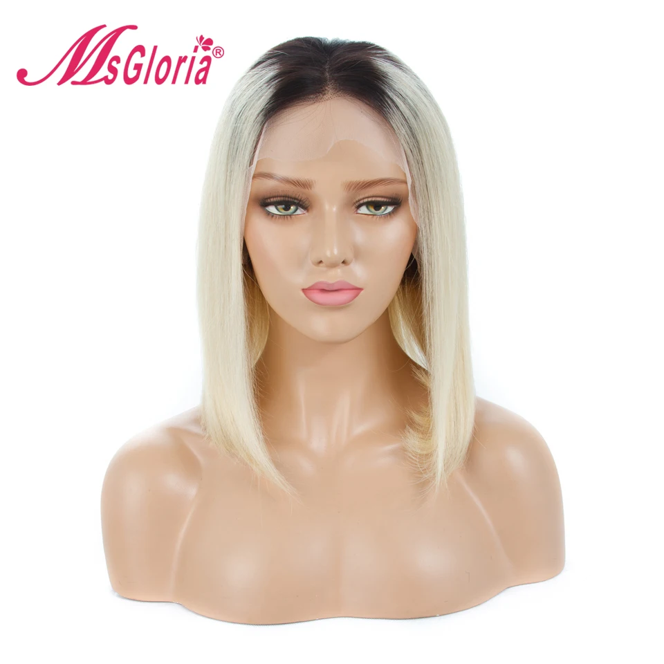 Ombre # 1B 99J розовый цвет фиолетовый 613 #60 натуральный черный короткий боб парик