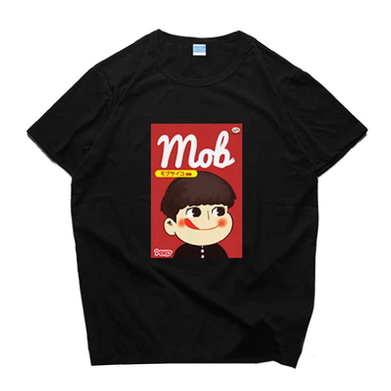 Mob Psycho (милый чудак 100 Мужская футболка известный бренд с принтом в виде большого