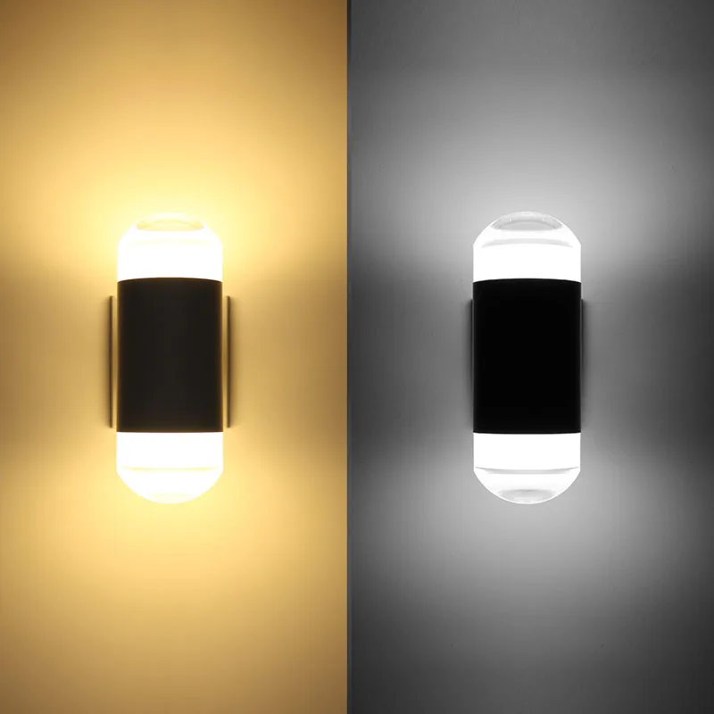 Вверх-вниз светодиодный ная настенная лампа с двумя цилиндрическими головками 10