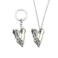 jewelry tv series vikings icon necklace vikings vlogo pendant necklace ragnar lodbrok men women birthday gift drop shipping