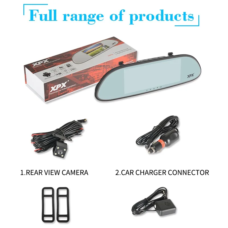 XPX ZX858 видеорегистратор Автомобильный заднего вида Камера с gps Wi Fi Full HD Allwinner A33 170