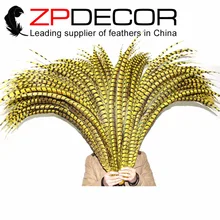 Zpdecor 32-36 дюймов, рост 80-90 см) 50 шт./лот хорошее качество желтый Длинные Алмазный фазан перья из хвоста фазана для карнавальный Декор