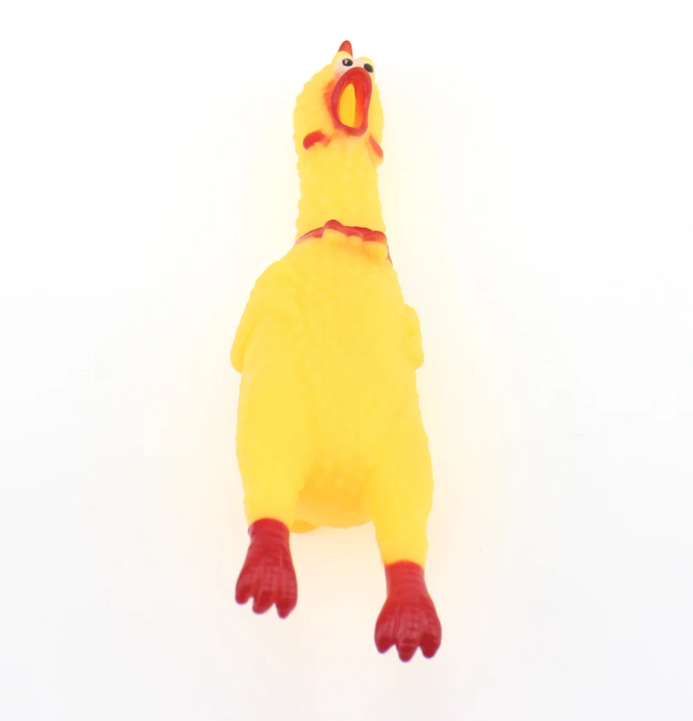 16 см резиновая кричащая курица сжимаемая для питомцев веселая новинка игрушка в