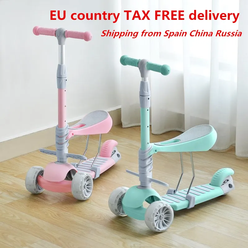 Детский складной самокат для взрослых 2 колеса из полиуретана бодибилдинга все