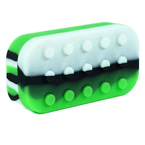 green and black 1 шт. 34 мл силиконовый контейнер bho 6+ 1 антипригарный силиконовый контейнер большая банка heb силиконовый контейнер для воска - Цвет: green and black