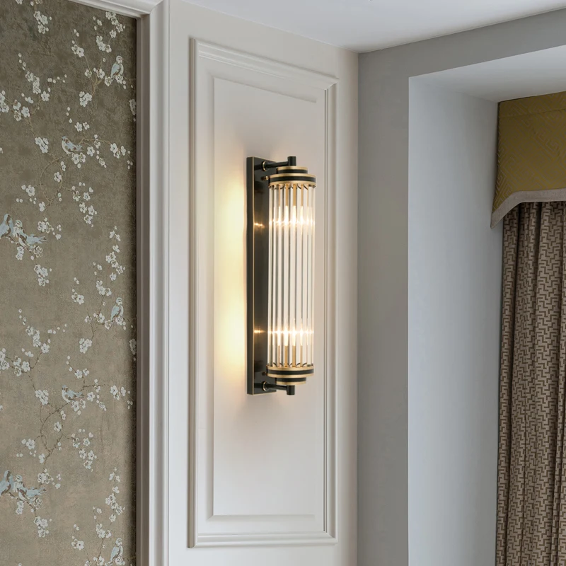 Внутренняя винтажная настенная лампа длинное Хрустальное освещение для спальни