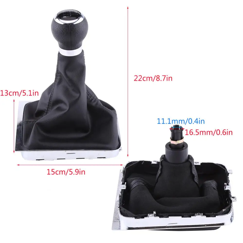 6 скоростей Ручка Переключения рулевого механизма автомобиля палка Gaiter Boot Frame Kit для VW Passat B6 2005 2006-2012 ручка переключения передач с пылезащитной крышкой